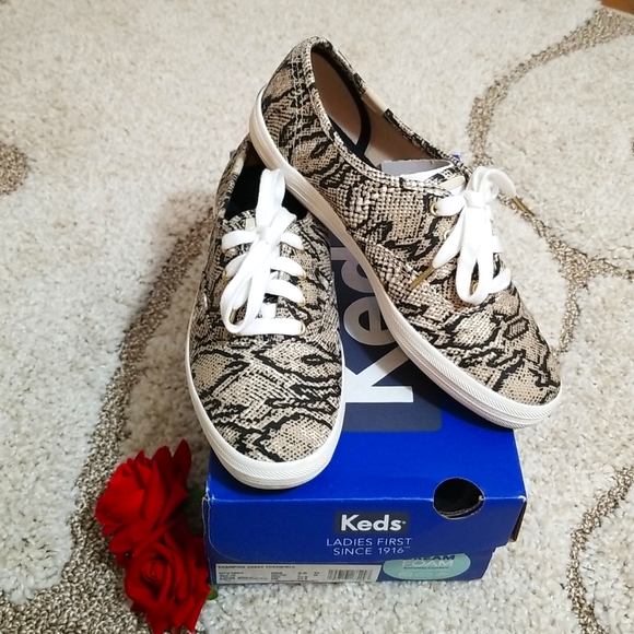 Keds Dream Foam snake cream/black sz 5.5 - Picture 1 of 8